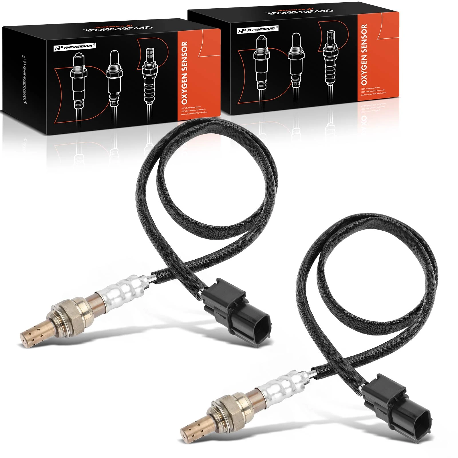 2 Pcs Downstream O2 Oxygen Sensor 